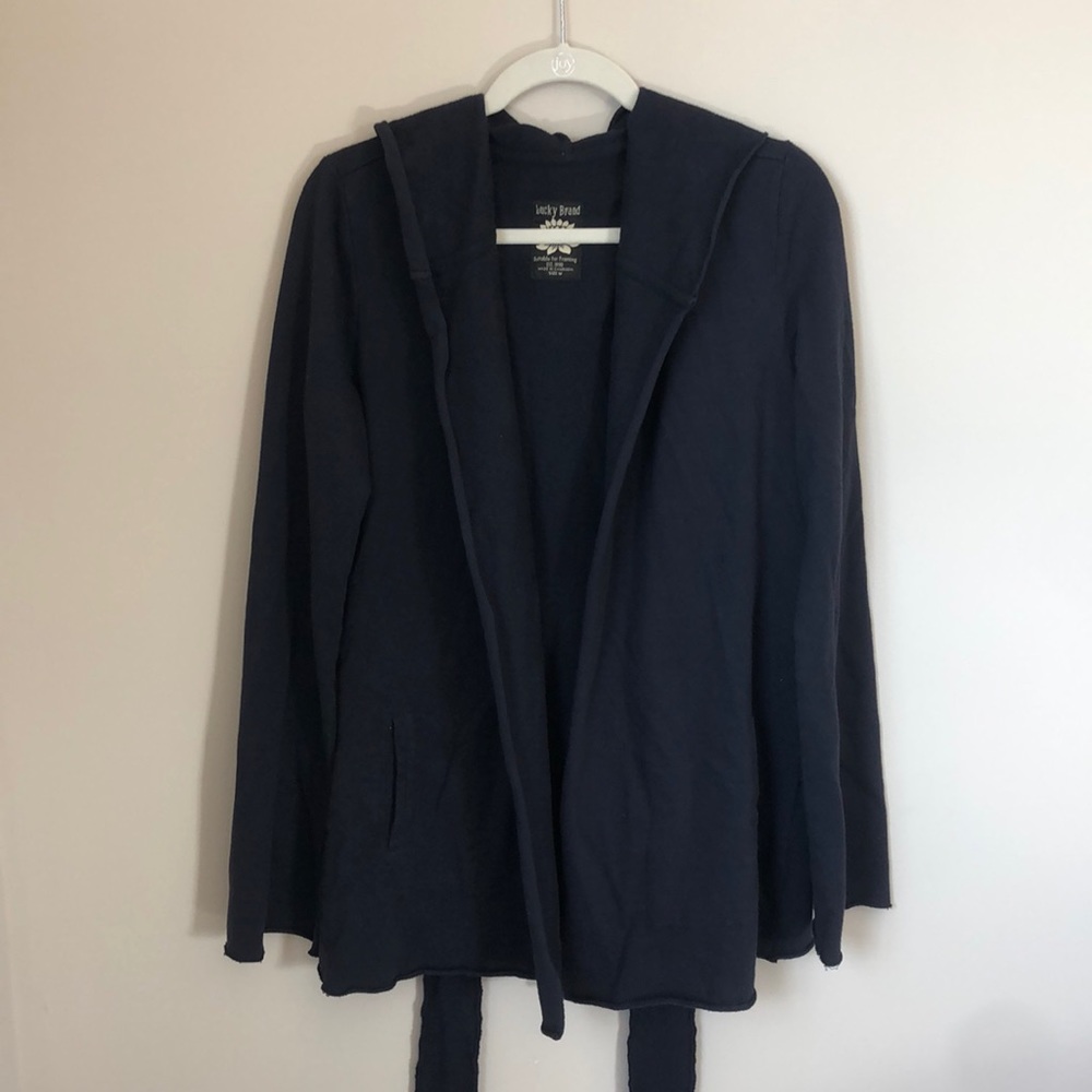Lucky Brand French terry wrap hoodie jacket M